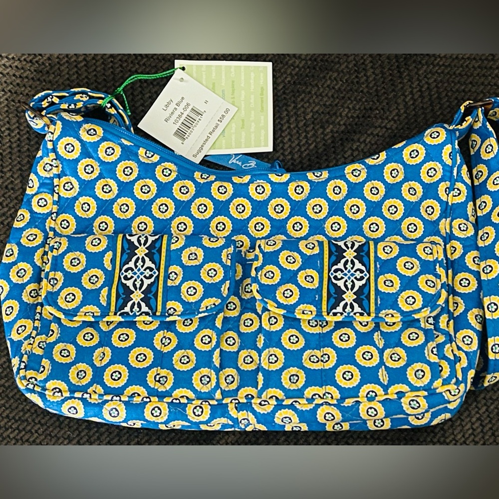Vera Bradley Libby Riviera Blue Bag